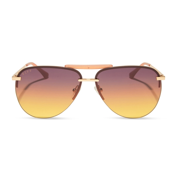 Diff tahoe aviator sunglasses gold inca 💜💛 - Picture 3 of 7